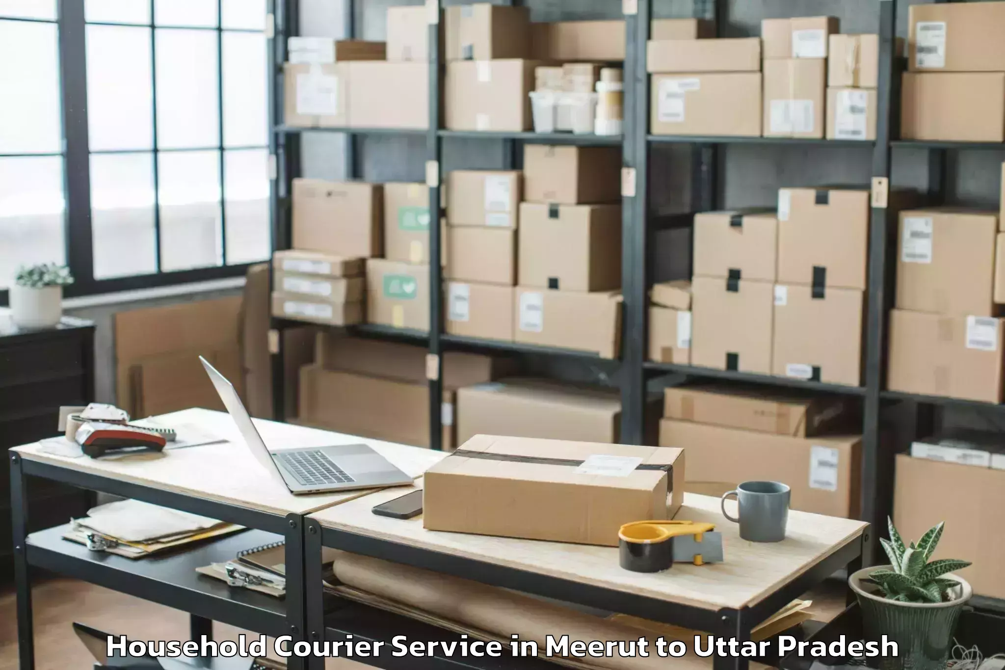 Expert Meerut to Laharpur Household Courier